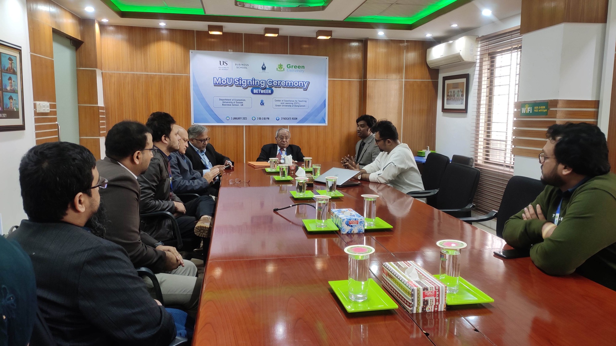 MoU Signing Ceremony between Green University of Bangladesh and University of Sussex for Collaborative Study