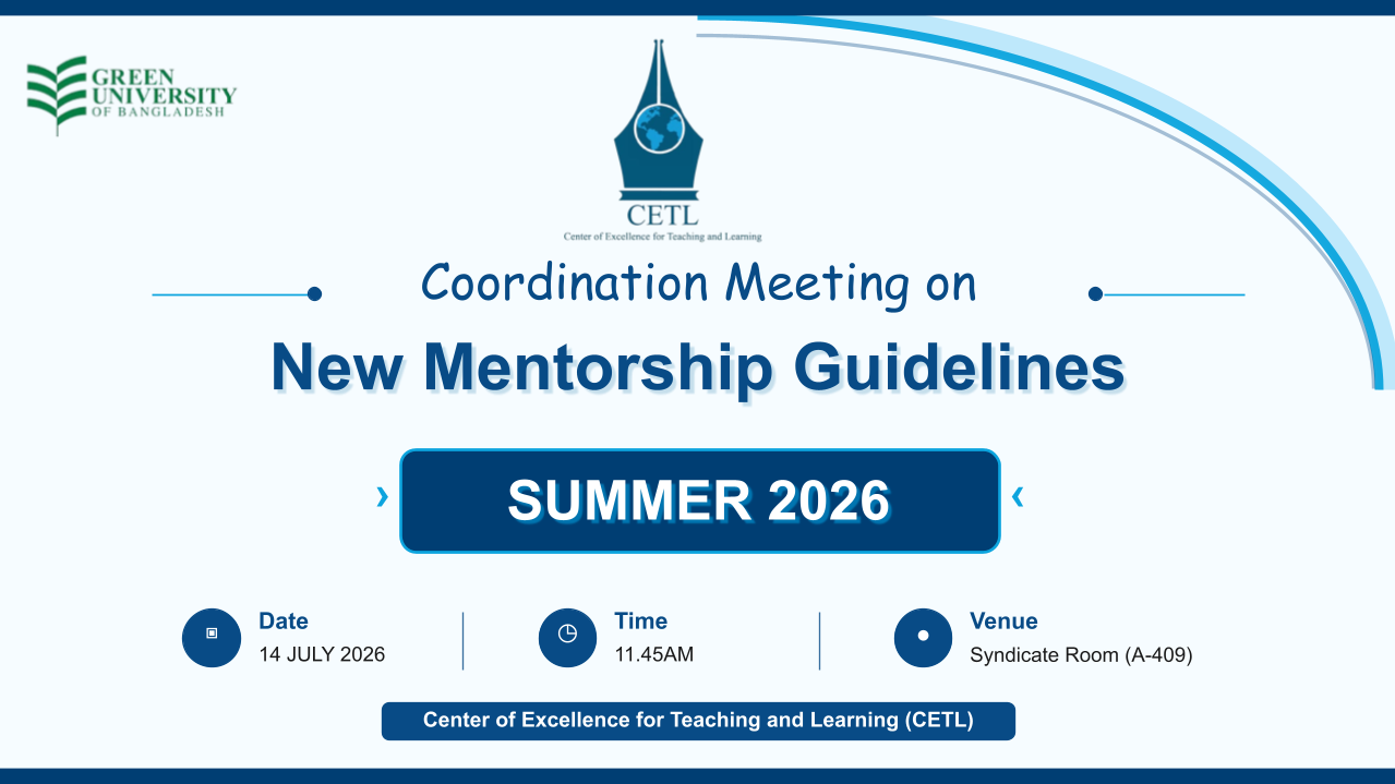 Coordination Meeting on New Mentorship Guidelines, Summer 2026